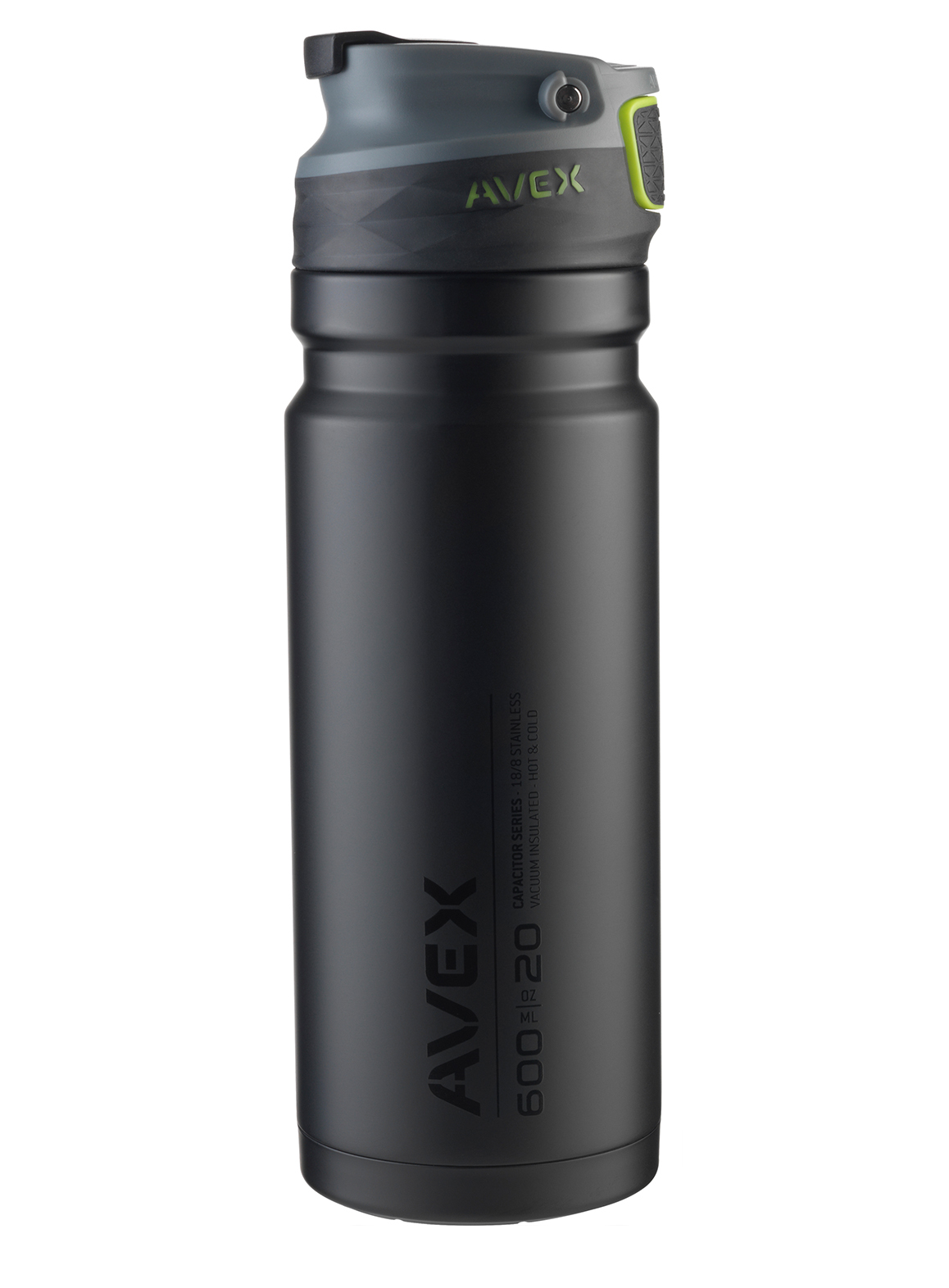 Avex Fuse Replacement Water Bottle Lid Black/Gray 